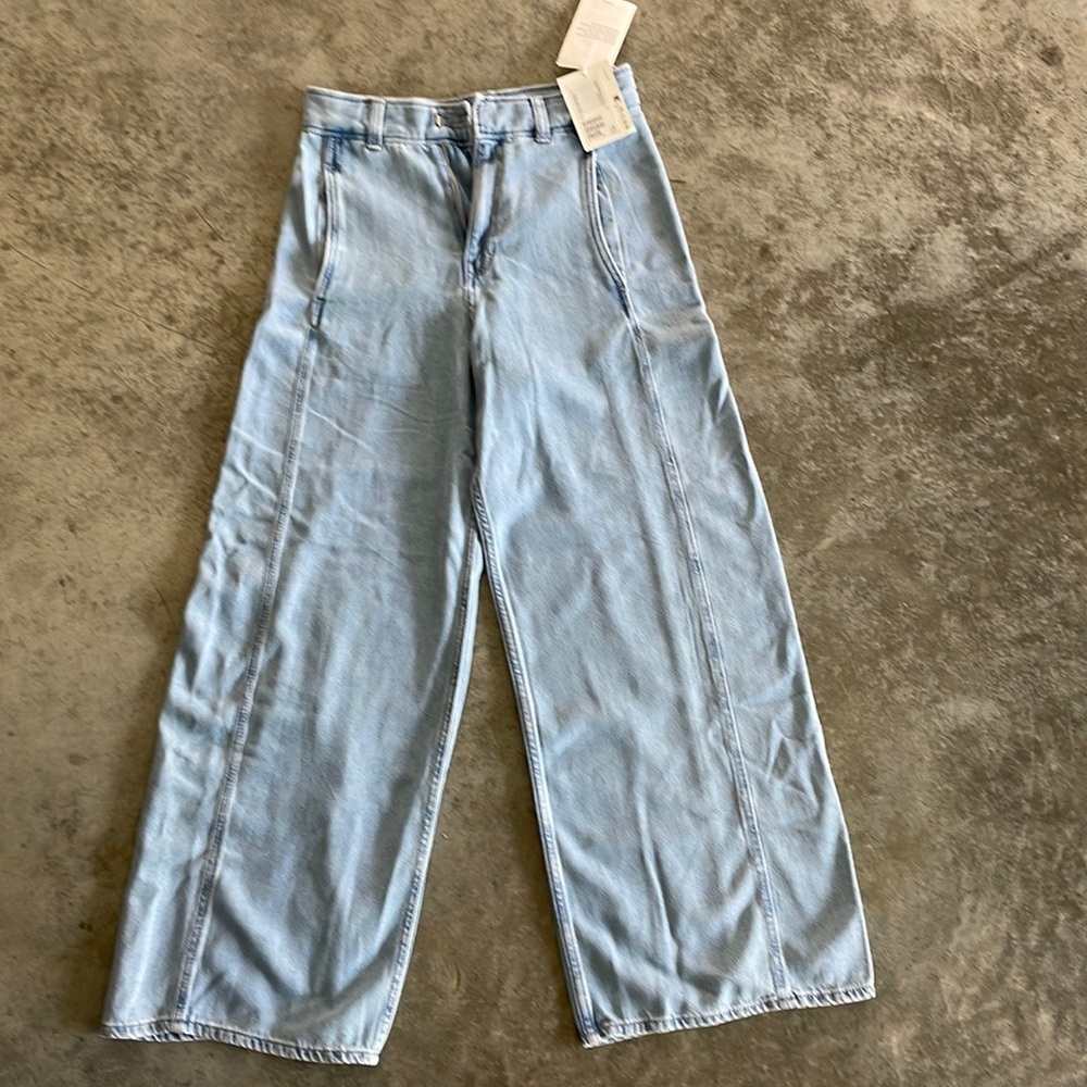 COS wide leg light denim pants